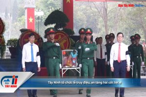 Tây Ninh tổ chức lễ truy điệu, an táng hài cốt liệt sĩ