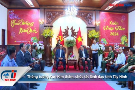 Thống tướng Kun Kim thăm, chúc tết lãnh đạo tỉnh Tây Ninh