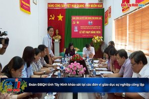 Đoàn ĐBQH tỉnh Tây Ninh khảo sát tại các đơn vị giáo dục sự nghiệp công lập