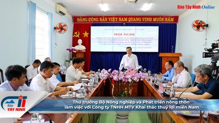 Thứ trưởng Bộ Nông nghiệp và Phát triển nông thôn làm việc với Công ty TNHH MTV Khai thác thuỷ lợi miền Nam