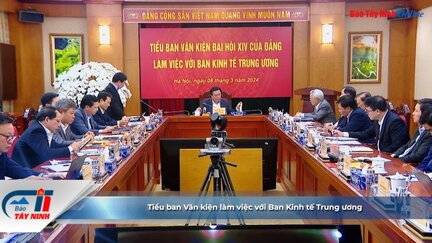 Tiểu ban Văn kiện làm việc với Ban Kinh tế Trung ương