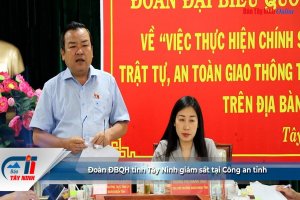 Đoàn ĐBQH tỉnh Tây Ninh giám sát tại Công an tỉnh