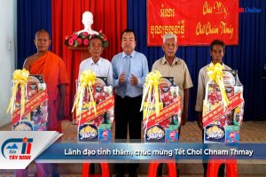 Lãnh đạo tỉnh thăm, chúc mừng Tết Chol Chnam Thmay