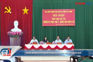 Đoàn ĐBQH tỉnh Tây Ninh tiếp xúc cử tri các sở, ngành tỉnh