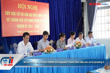 Bí thư Tỉnh uỷ, Chủ tịch HĐND tỉnh Nguyễn Thành Tâm tiếp xúc cử tri phường 3