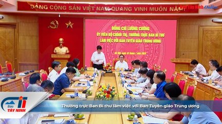 Thường trực Ban Bí thư làm việc với Ban Tuyên giáo Trung ương