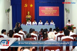 Bí thư Tỉnh uỷ Nguyễn Thành Tâm tiếp xúc cử tri phường IV