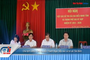 Chủ tịch UBND tỉnh Nguyễn Thanh Ngọc tiếp xúc cử tri xã Tân Bình