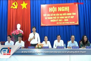 Bí thư Tỉnh uỷ Nguyễn Thành Tâm tiếp xúc cử tri phường Ninh Thạnh