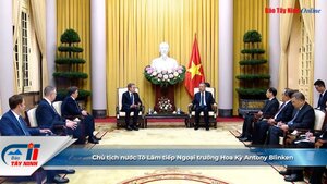 Chủ tịch nước Tô Lâm tiếp Ngoại trưởng Hoa Kỳ Antony Blinken