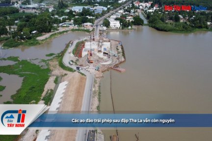 Các ao đào trái phép sau đập Tha La vẫn còn nguyên