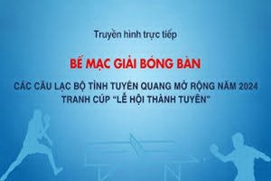 Giải Bóng bàn các CLB tỉnh Tuyên Quang mở rộng năm 2024 tranh cúp “Lễ hội Thành Tuyên”