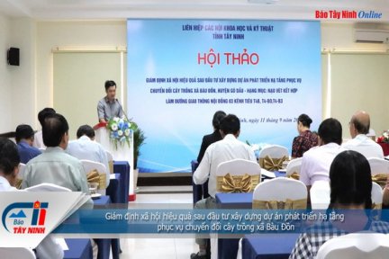 Giám định xã hội hiệu quả sau đầu tư xây dựng dự án phát triển hạ tầng phục vụ chuyển đổi cây trồng xã Bàu Đồn