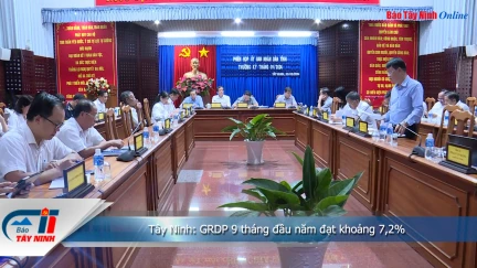 Tây Ninh: GRDP 9 tháng đầu năm đạt khoảng 7,2%