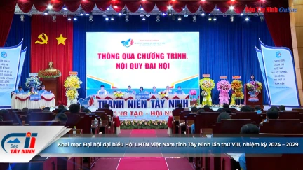 Khai mạc Đại hội đại biểu Hội LHTN Việt Nam tỉnh Tây Ninh lần thứ VIII, nhiệm kỳ 2024 – 2029