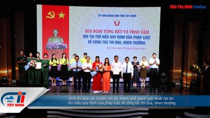 Khối thi đua các huyện, thị xã, thành phố giành giải Nhất hội thi tìm hiểu quy định của pháp luật về công tác thi đua, khen thưởng