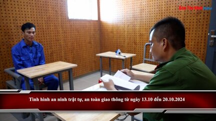 Tình hình an ninh trật tự, an toàn giao thông từ ngày 13.10 đến 20.10.2024