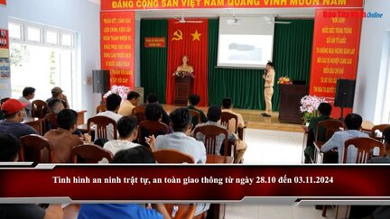 Tình hình an ninh trật tự, an toàn giao thông từ ngày 28.10 đến 03.11.2024