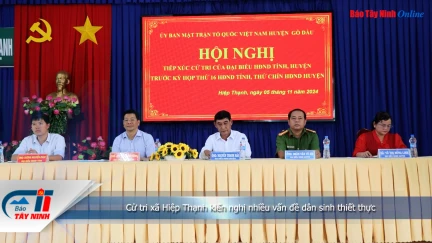 Cử tri xã Hiệp Thạnh kiến nghị nhiều vấn đề dân sinh thiết thực