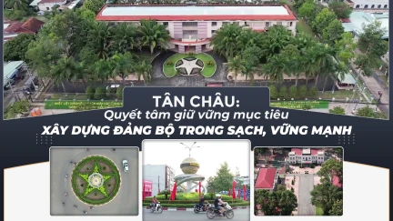 Tân Châu: Quyết tâm giữ vững mục tiêu xây dựng Đảng bộ trong sạch, vững mạnh