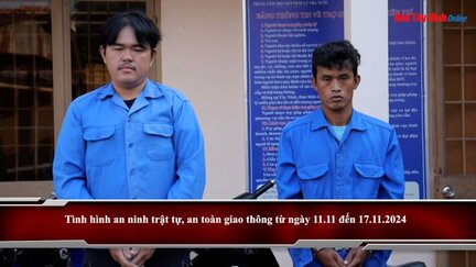 Tình hình an ninh trật tự, an toàn giao thông từ ngày 11.11 đến 17.11.2024