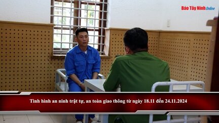 Tình hình an ninh trật tự, an toàn giao thông từ ngày 18.11 đến 24.11.2024