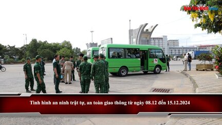 Tình hình an ninh trật tự, an toàn giao thông từ ngày 08.12 đến 15.12.2024