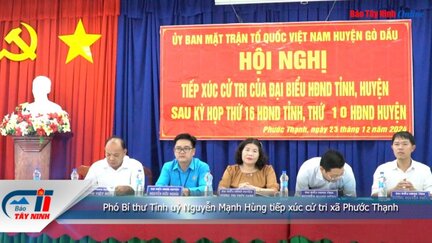 Phó Bí thư Tỉnh uỷ Nguyễn Mạnh Hùng tiếp xúc cử tri xã Phước Thạnh