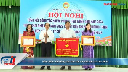 Năm 2024, Hội Nông dân tỉnh đạt và vượt các chỉ tiêu đề ra