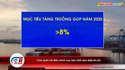 Trình Quốc hội điều chỉnh mục tiêu GDP năm 2025 lên 8%