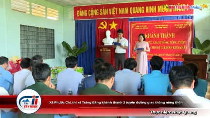 Xã Phước Chỉ, thị xã Trảng Bàng khánh thành 3 tuyến đường giao thông nông thôn