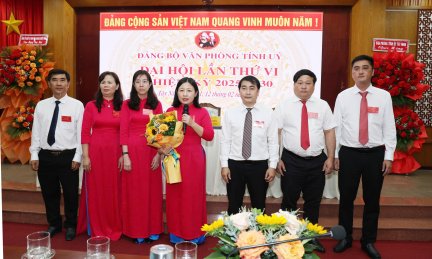 Bà Huỳnh Thị Hồng Nhung đắc cử chức vụ Bí thư Đảng uỷ Văn phòng Tỉnh uỷ nhiệm kỳ 2025-2030