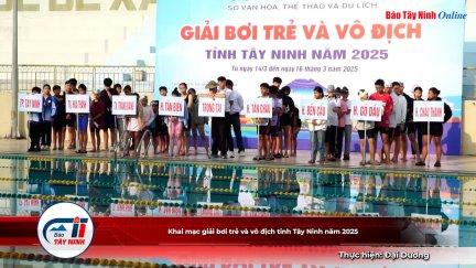 Khai mạc giải bơi trẻ và vô địch tỉnh Tây Ninh năm 2025