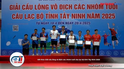 Kết thúc Giải cầu lông vô địch các nhóm tuổi câu lạc bộ tỉnh Tây Ninh 2025
