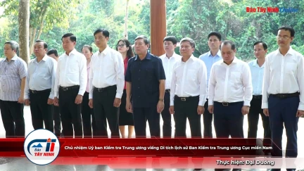 Chủ nhiệm Uỷ ban Kiểm tra Trung ương viếng Di tích lịch sử Ban Kiểm tra Trung ương Cục miền Nam