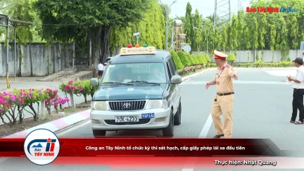 Công an Tây Ninh tổ chức kỳ thi sát hạch, cấp giấy phép lái xe đầu tiên