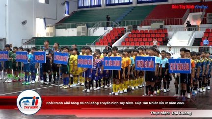 Khởi tranh Giải bóng đá nhi đồng Truyền hình Tây Ninh- Cúp Tân Nhiên lần IV năm 2025