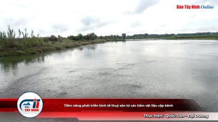 Tiềm năng phát triển kinh tế thuỷ sản từ các hầm vật liệu cặp kênh