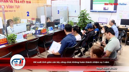 Đề xuất tinh giản cán bộ, công chức không hoàn thành nhiệm vụ 1 năm