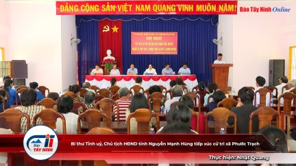 Bí thư Tỉnh uỷ, Chủ tịch HĐND tỉnh Nguyễn Mạnh Hùng tiếp xúc cử tri xã Phước Trạch