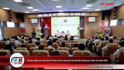 Công ty Điện lực Tây Ninh tổ chức thành công Đại hội đại biểu Đảng bộ nhiệm kỳ 2025–2030