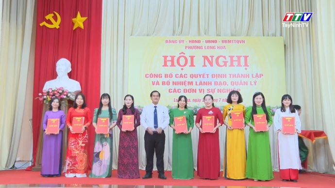 Phường Long Hoa công bố thành lập các đơn vị sự nghiệp