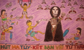 Tổ chức thi vẽ tranh phòng chống ma tuý trong thiếu nhi