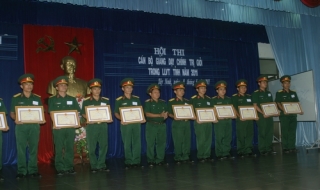 Bộ CHQS tỉnh: Tổ chức hội thi cán bộ giảng dạy chính trị giỏi