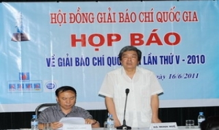 Giải báo chí quốc gia sẽ được trao vào ngày 21.6