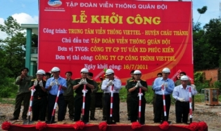 Khởi công xây dựng TTVT Viettel Châu Thành