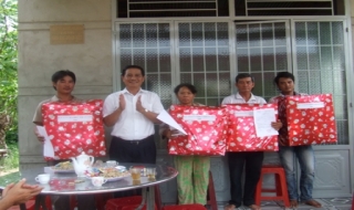 Châu Thành: Bàn giao 4 căn nhà ĐĐK cho người nghèo