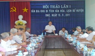 Hội thảo góp ý văn bia Khu di tích VHLS huyện Dương Minh Châu