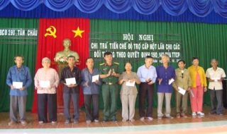 Tân Châu: Chi trả chế độ trợ cấp theo Quyết định 290 và 142