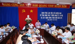 Chủ tịch UBND tỉnh làm việc với huyện Dương Minh Châu